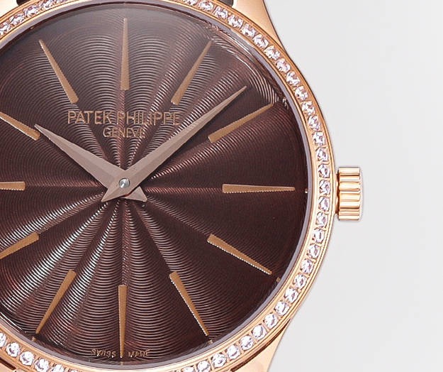 Patek Philippe Calatrava Ladies Watch 35mm | Slim Cal.240 Automatic Guilloché Dial Watch
