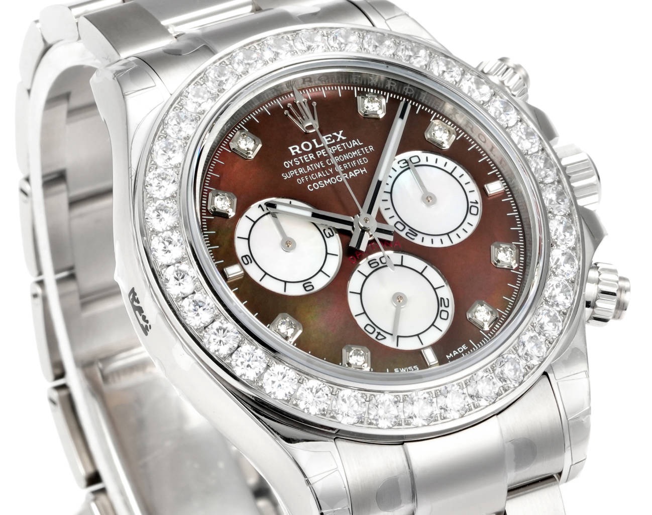 Rolex Cosmograph Daytona 40mm N+ Factory V2 Weighted Baguette Bezel Automatic Watch