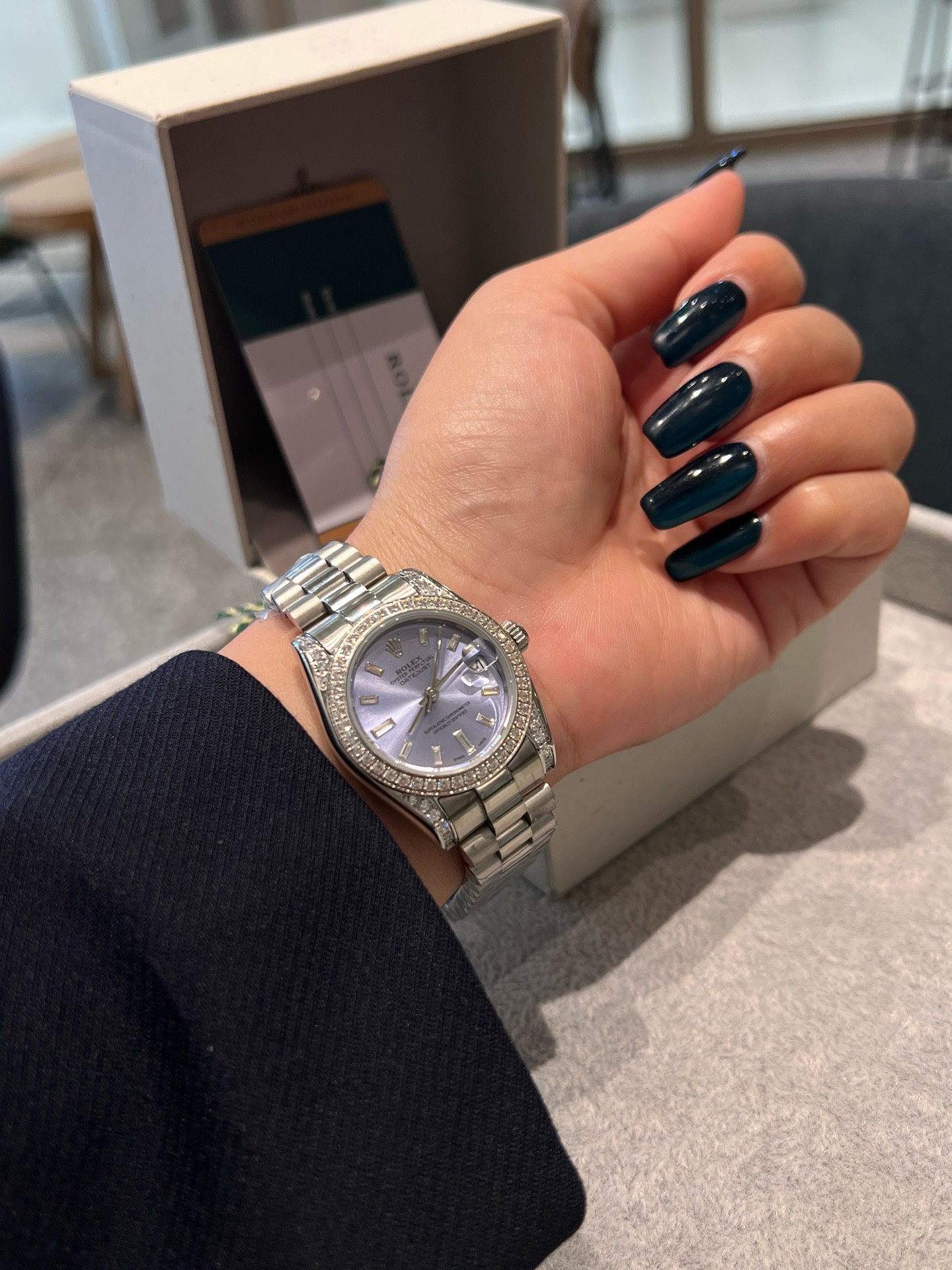 Rolex Datejust 31mm Women Watch, Hand-set Crystals Solid Steel Band Luxury Dress Watch