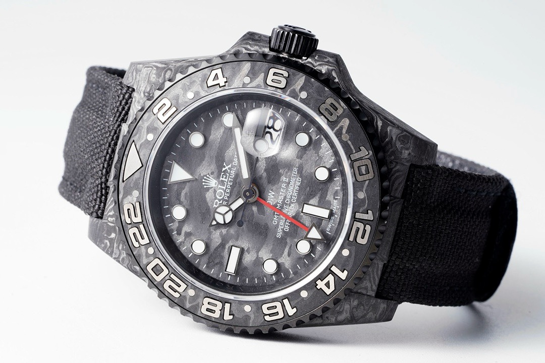Rolex GMT-Master II Carbon Watch | Cal.3186 Automatic Movement, Forged Carbon Case