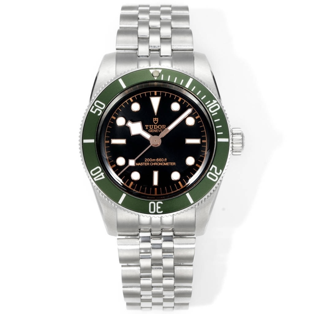 Tudor Black Bay GMT Automatic Diver Watch 41mm, Domed Sapphire Crystal, Rivet Stainless Steel Bracelet, Multiple Ceramic Bezel Color Options