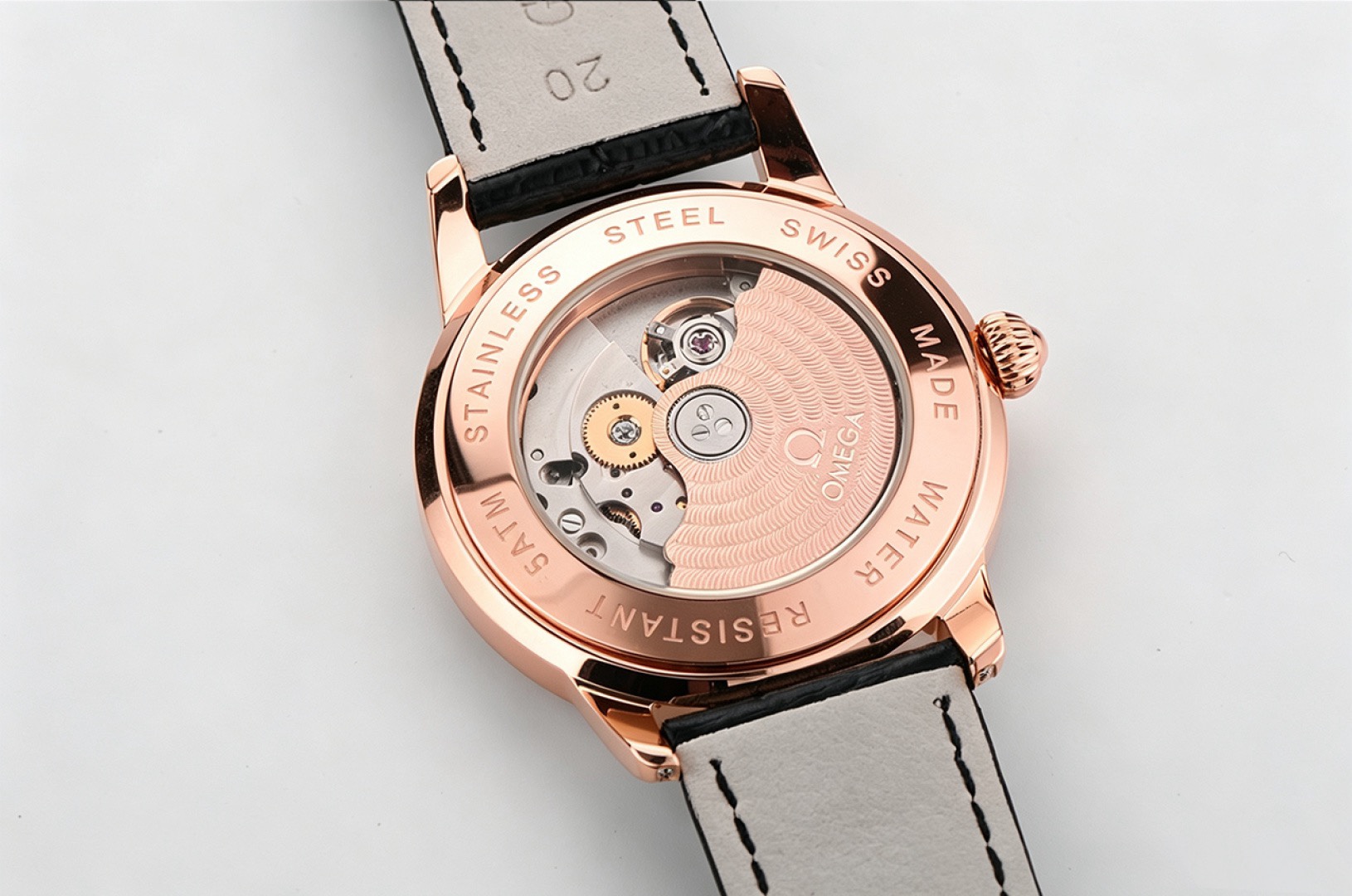 OMEGA Observatory Co‑Axial Master Chronometer Watch | Diamond Bezel, Genuine Leather Strap