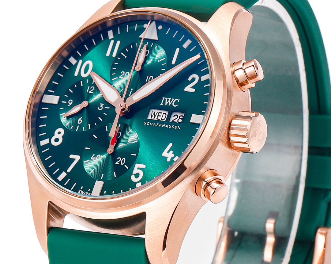IWC Pilots Series IW388110 Men Watch AP5 Upgrade Fluororubber Strap 46H Power Reserve