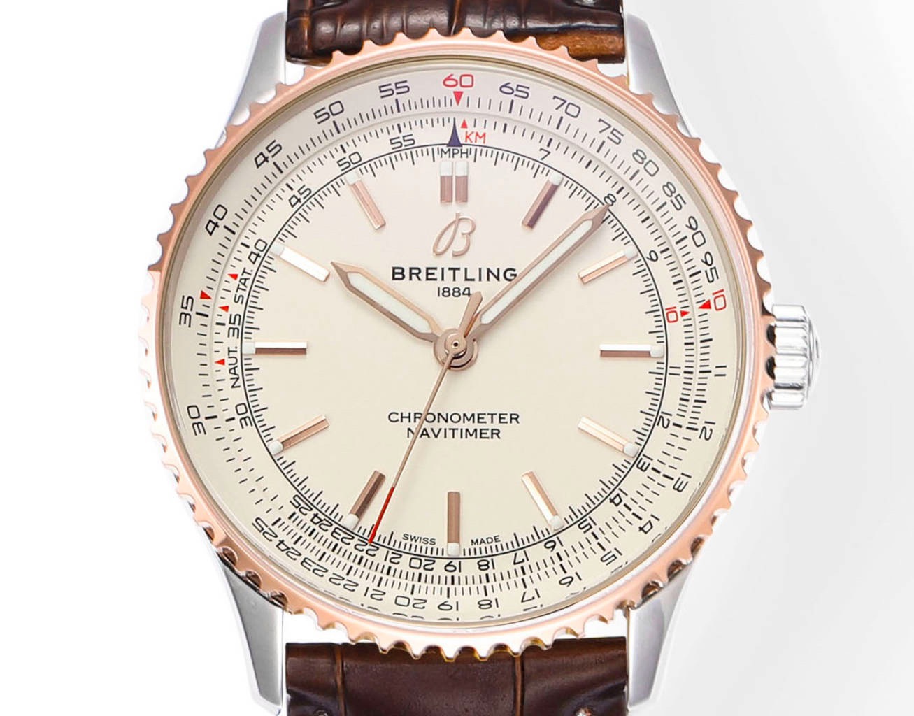 BREITLING Navitimer 1 Pilot Watch 41mm, TW Factory Seagull 2824 Automatic Leather Strap