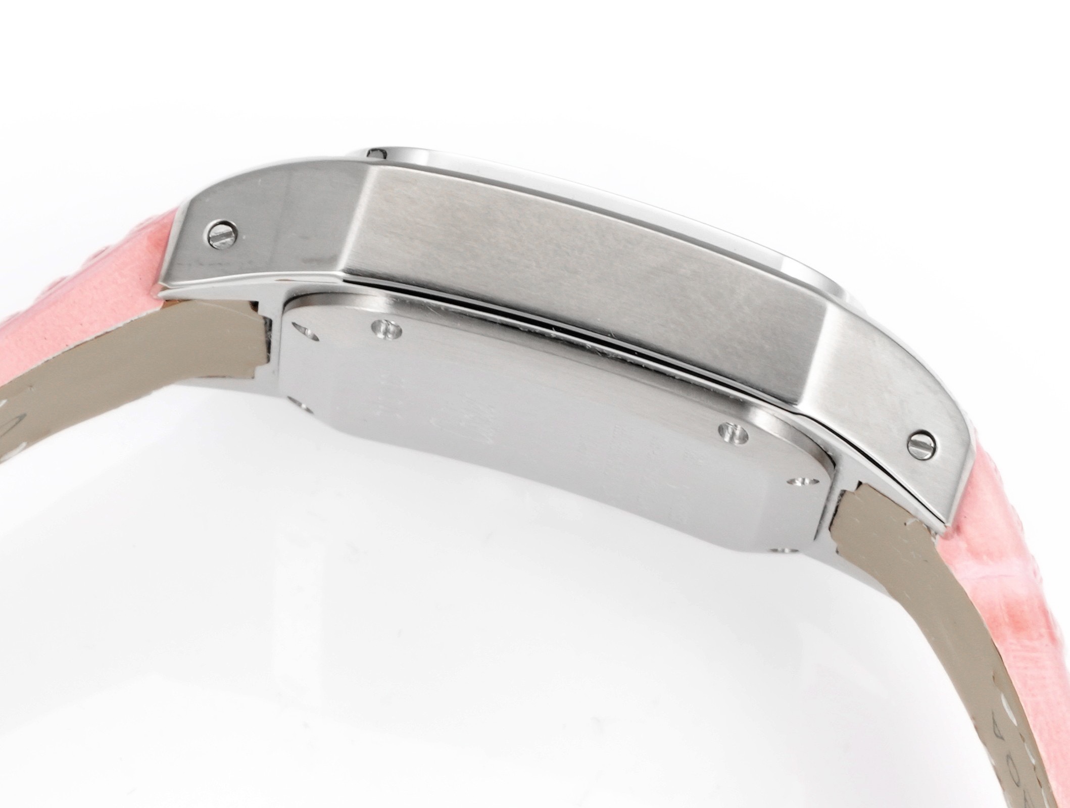 Cartier Santos 100th Anniversary Ladies Watch, Full Paved Diamond Bezel, 35.6mm