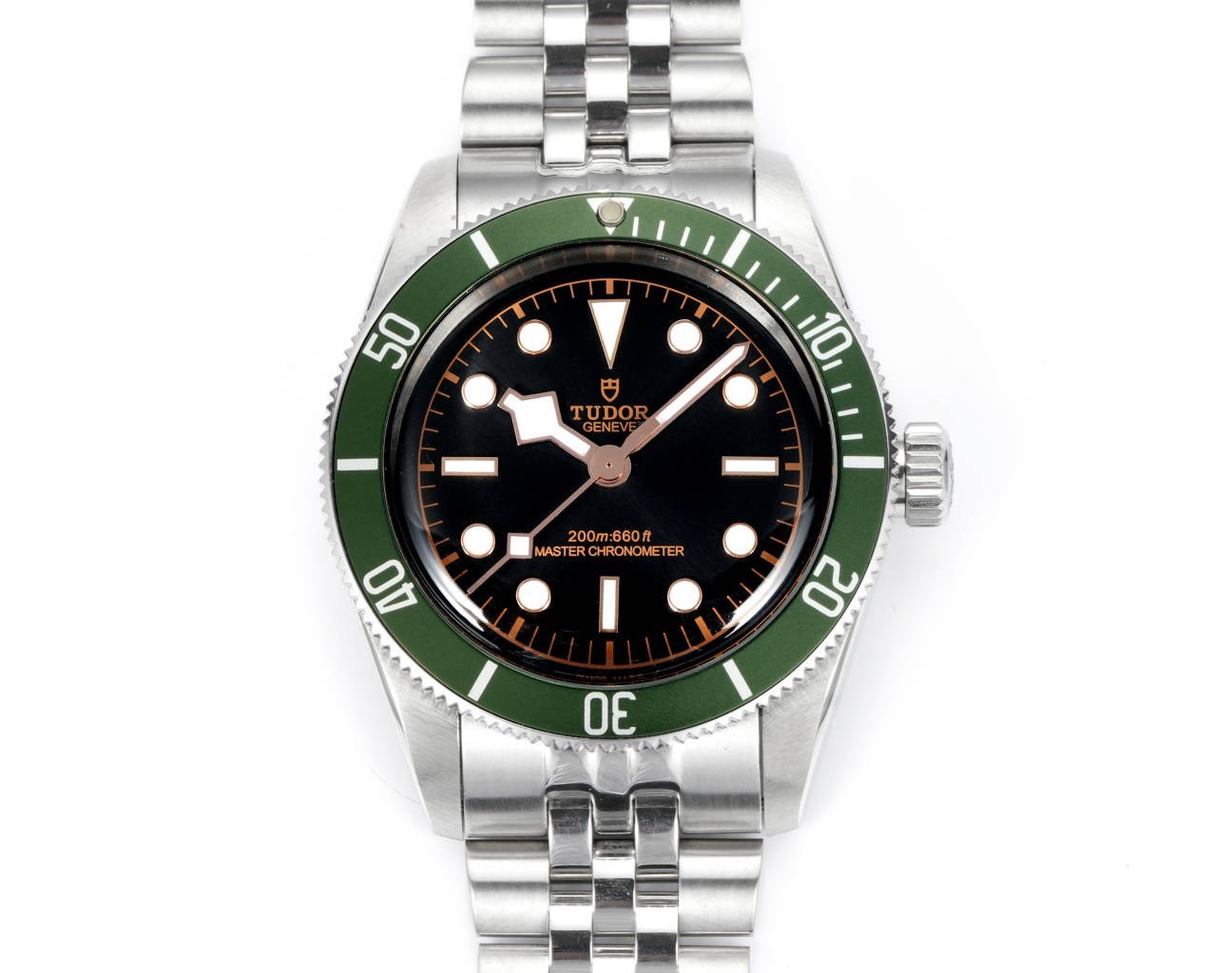 Tudor Black Bay GMT Automatic Diver Watch 41mm, Domed Sapphire Crystal, Rivet Stainless Steel Bracelet, Multiple Ceramic Bezel Color Options