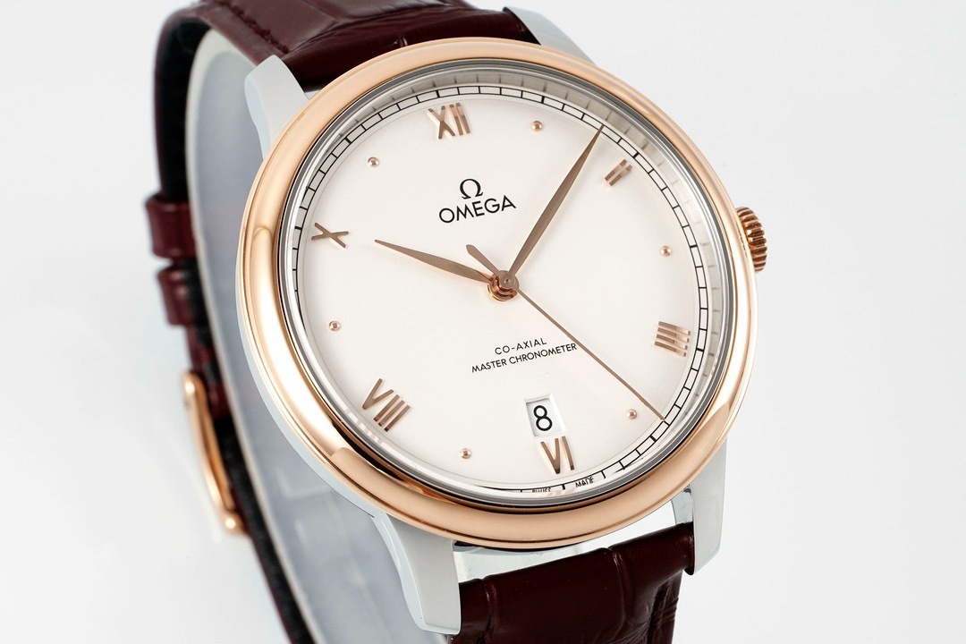 Omega De Ville Power‑Reserve Automatic Mechanical Watch, Genuine Calfskin Leather Strap