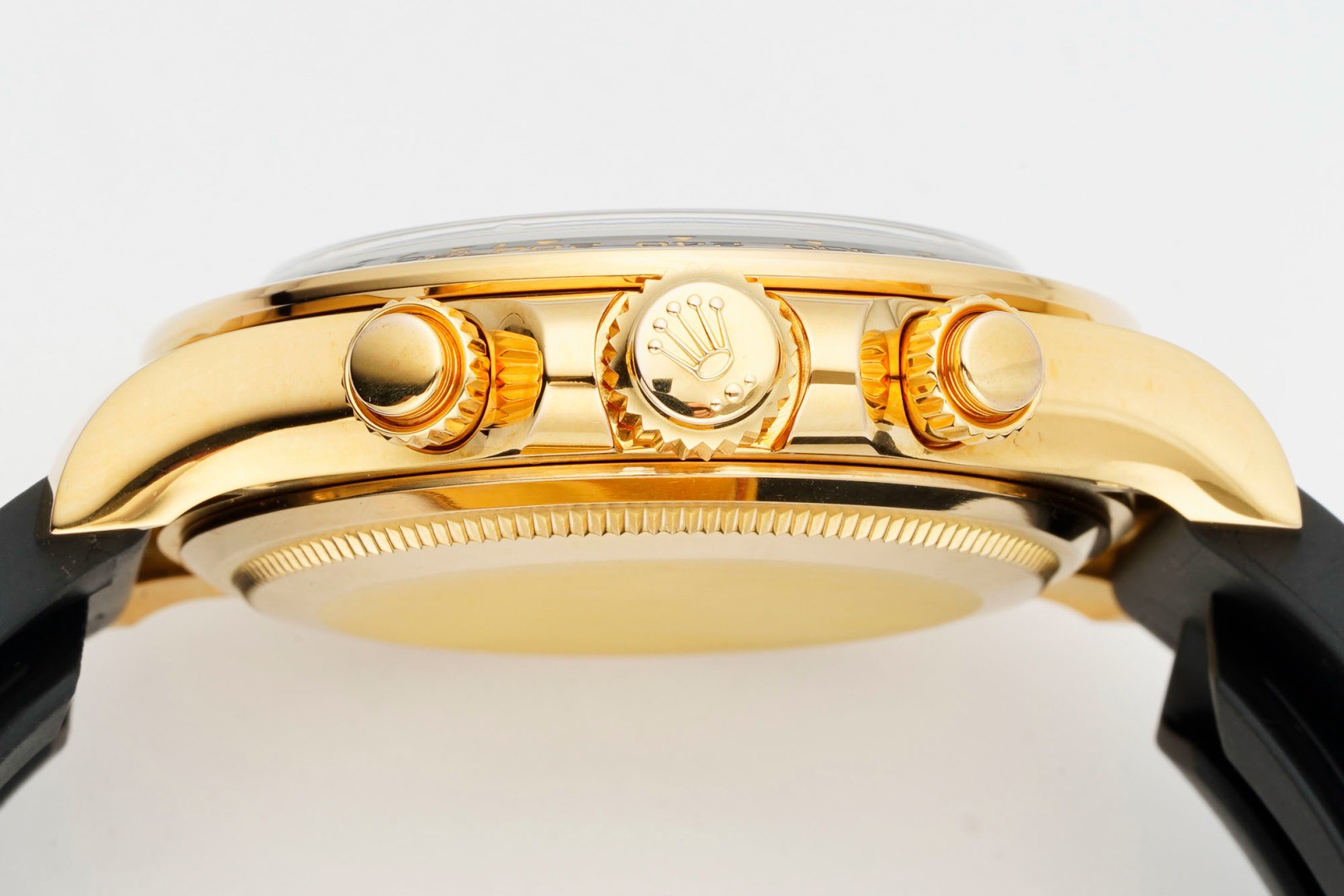 Rolex Cosmograph Daytona 18K Gold Plated Automatic Chronograph Watch Rubber Strap