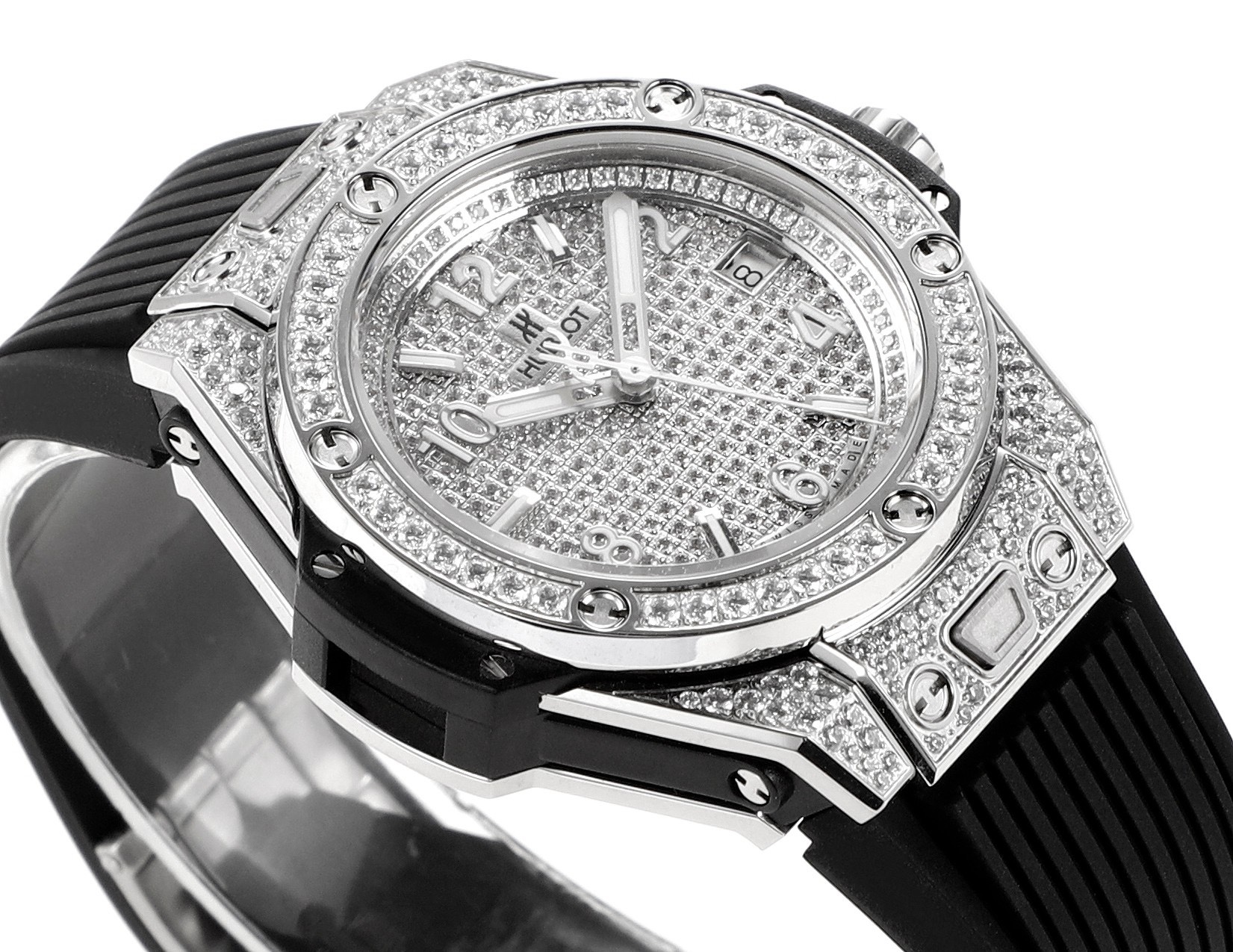 Hublot Big Bang One Click Full Paved Diamond 39mm Automatic Ladies Watch