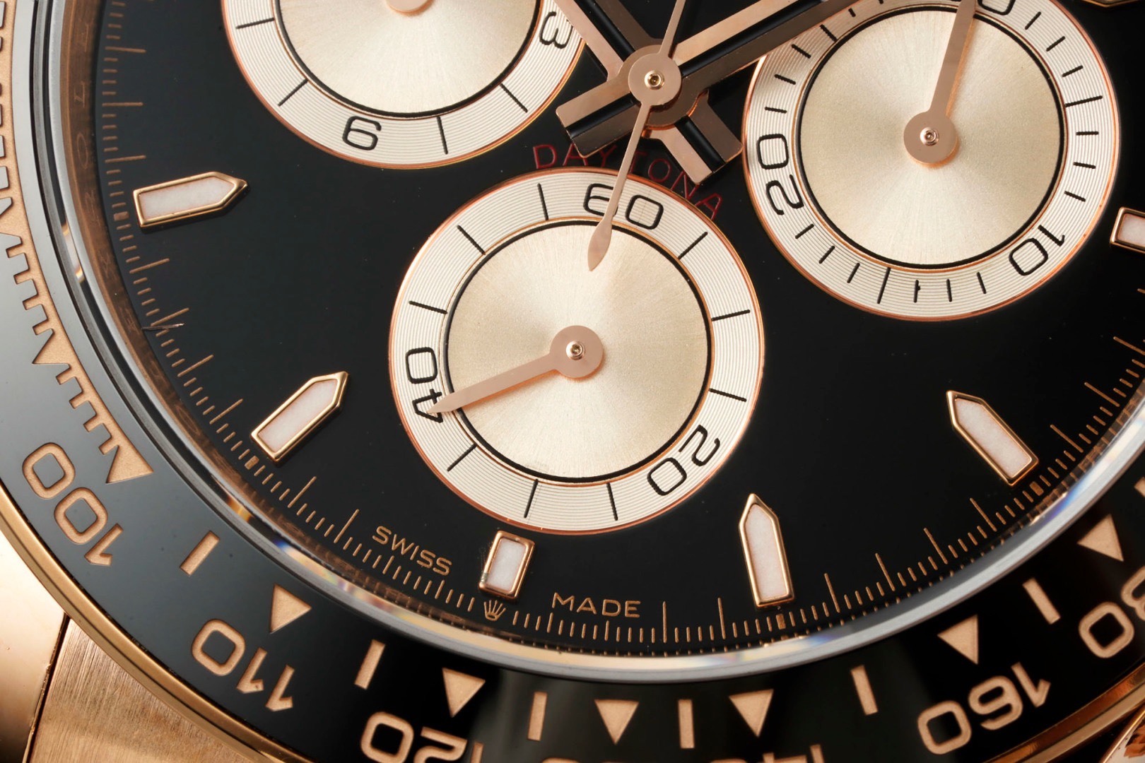 Rolex Cosmograph Daytona 18K Gold Plated Automatic Chronograph Watch Rubber Strap