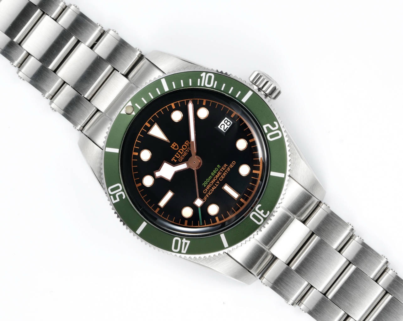 Tudor Black Bay GMT Automatic Diver Watch 41mm, Domed Sapphire Crystal, Rivet Stainless Steel Bracelet, Multiple Ceramic Bezel Color Options
