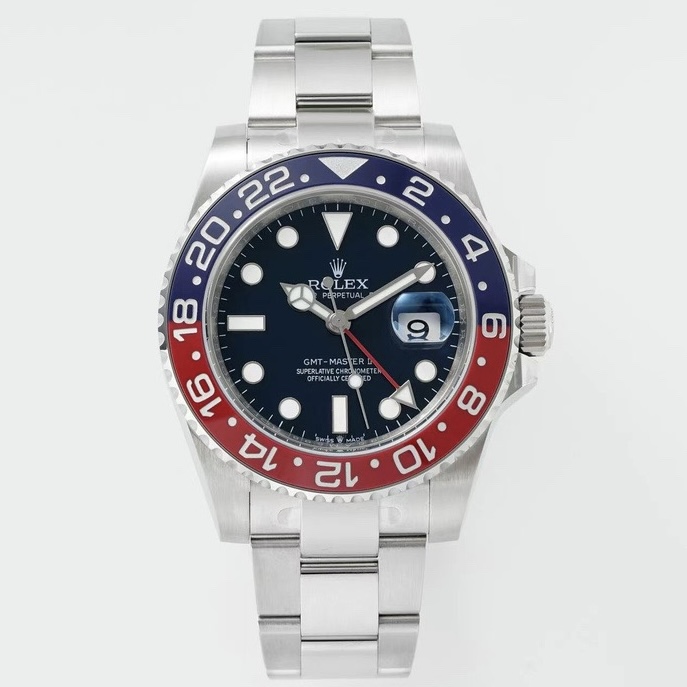 Rolex GMT Travel Watch 904L Steel Cal.3285 Movement