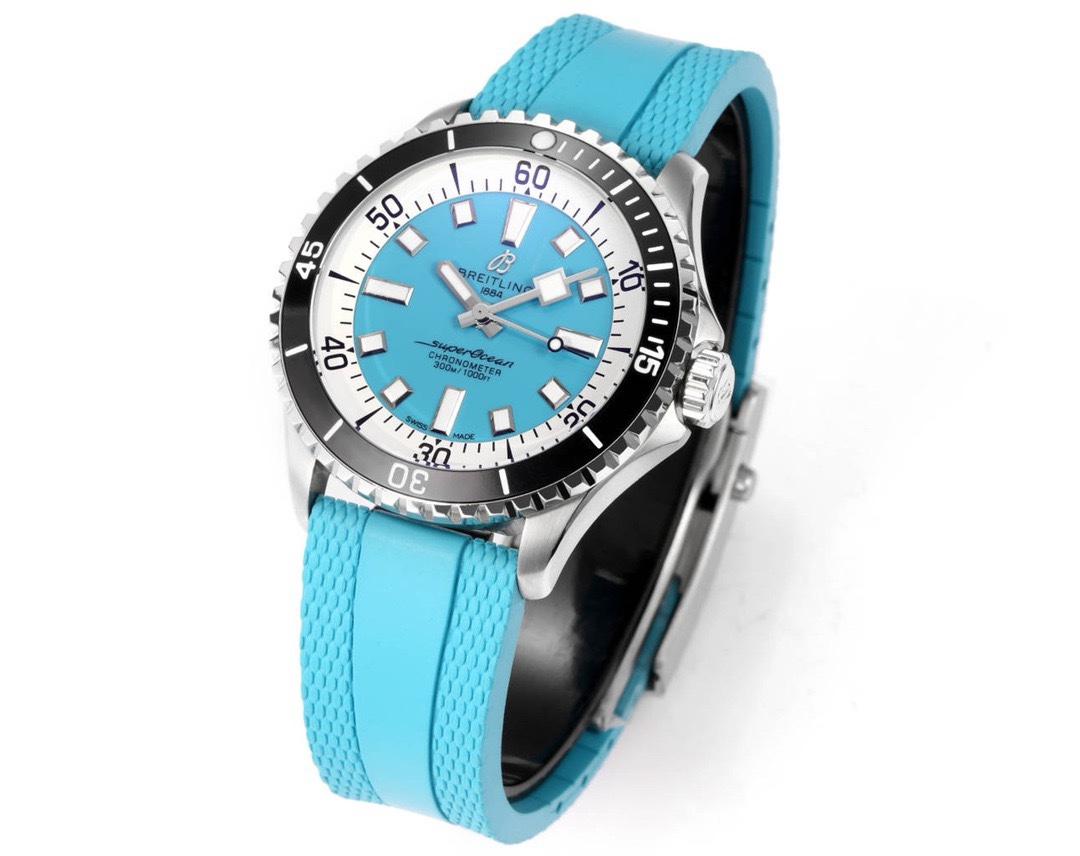 BREITLING Superocean 42mm Dive Watch, GR Factory Version Luminous Dial Ceramic Bezel Rubber Strap Multiple Colors
