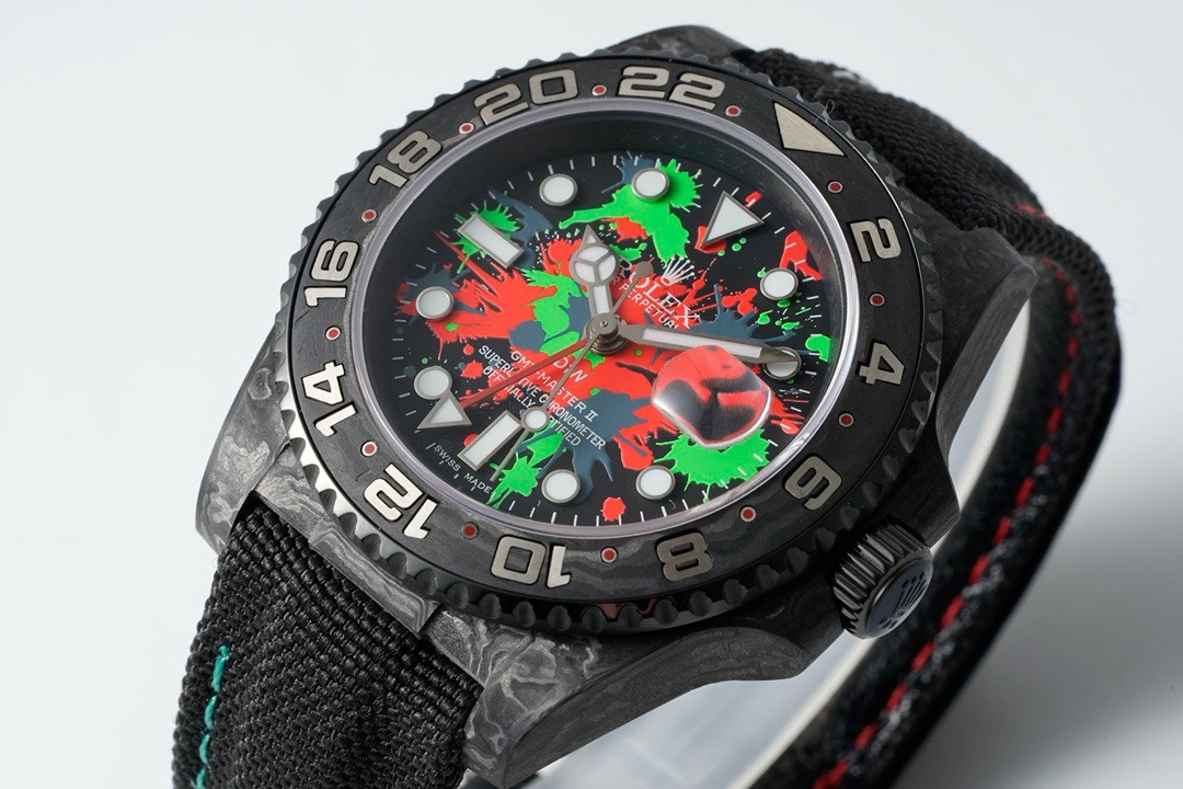 Rolex GMT-Master II Carbon Watch | Cal.3186 Automatic Movement, Forged Carbon Case