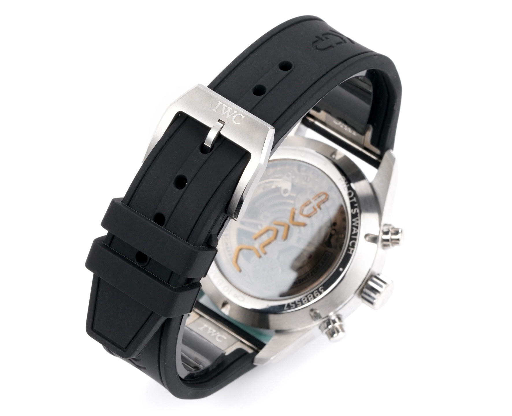 IWC Pilots Series IW388110 Men Watch AP5 Upgrade Fluororubber Strap 46H Power Reserve