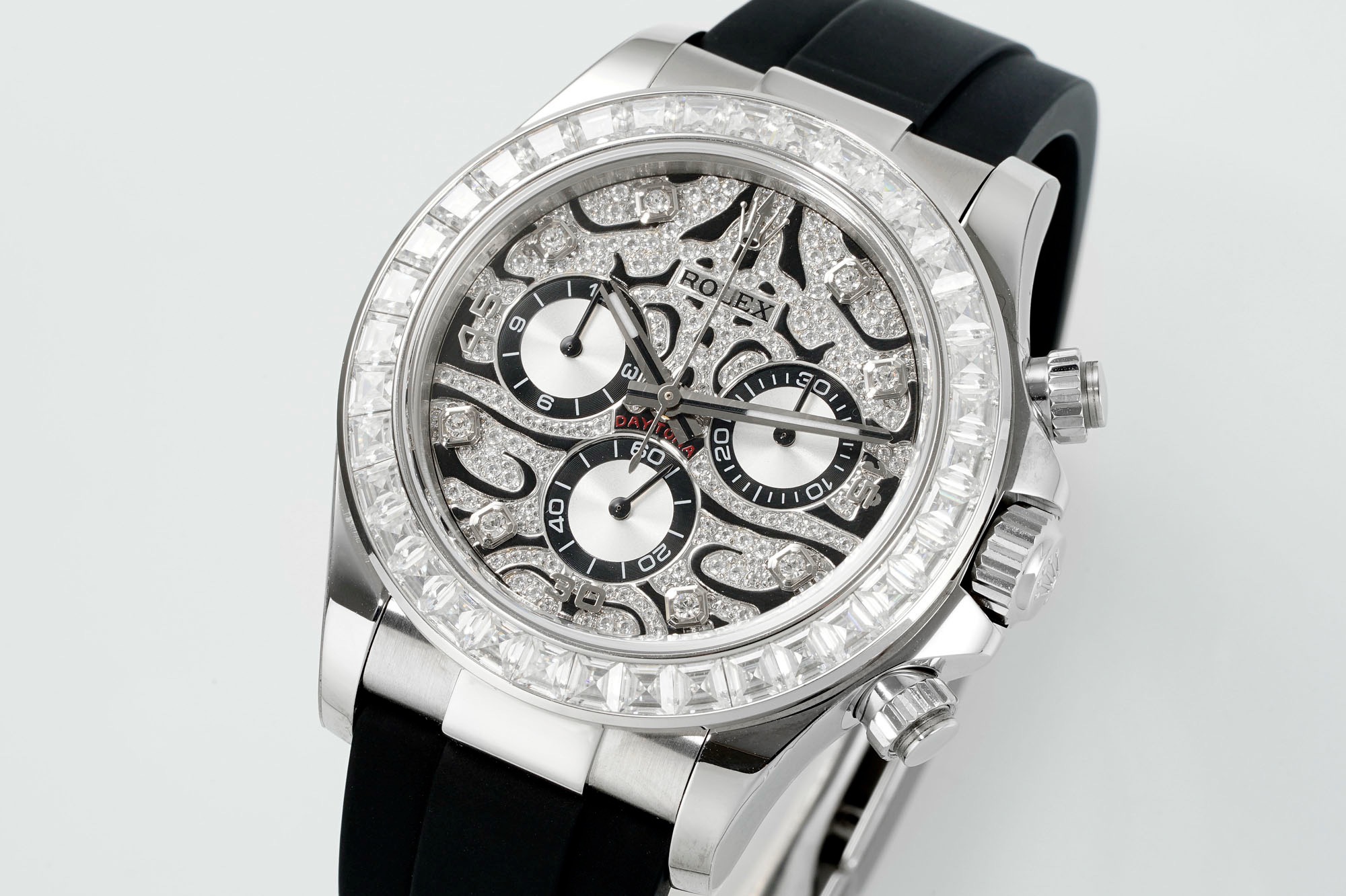 Rolex PPM Tiger Eye Moissanite Chronograph