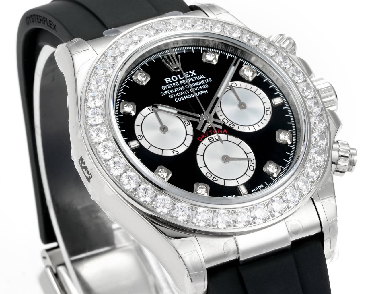 Rolex Cosmograph Daytona 40mm N+ Factory V2 Weighted Baguette Bezel Automatic Watch