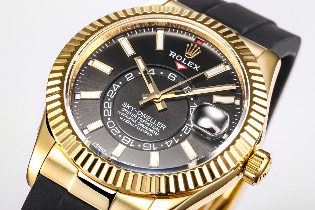 Rolex Sky‑Dweller Watch 42mm 904L Steel 9002 Automatic Movement Ring Command Bezel