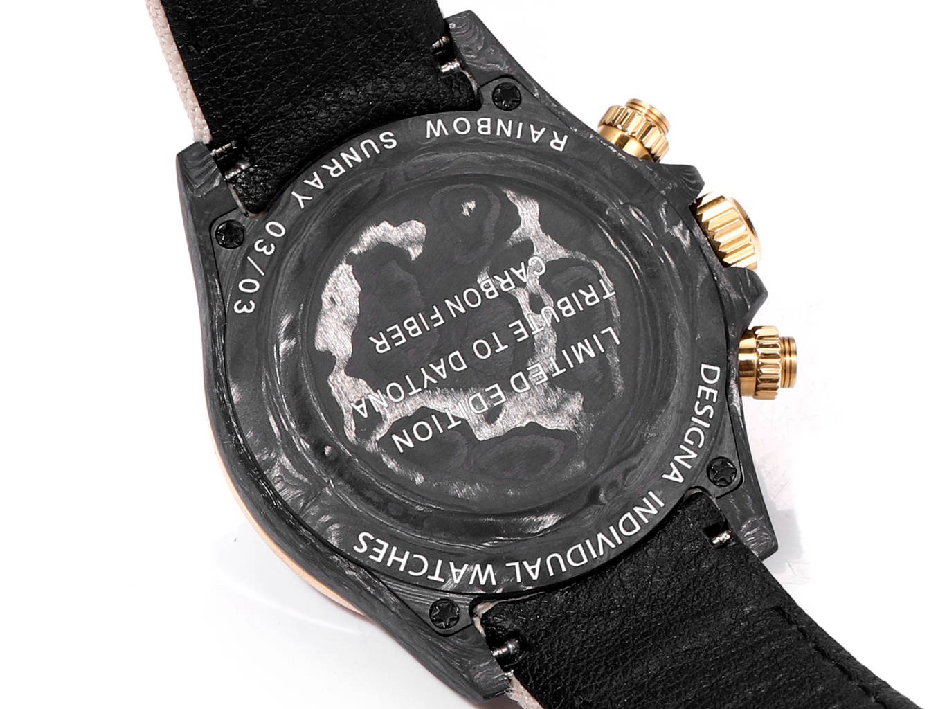 Rolex TW Factory Custom Carbon Fiber Daytona Watch 40mm 4801 Chronograph Movement Luminous Case & Buckle