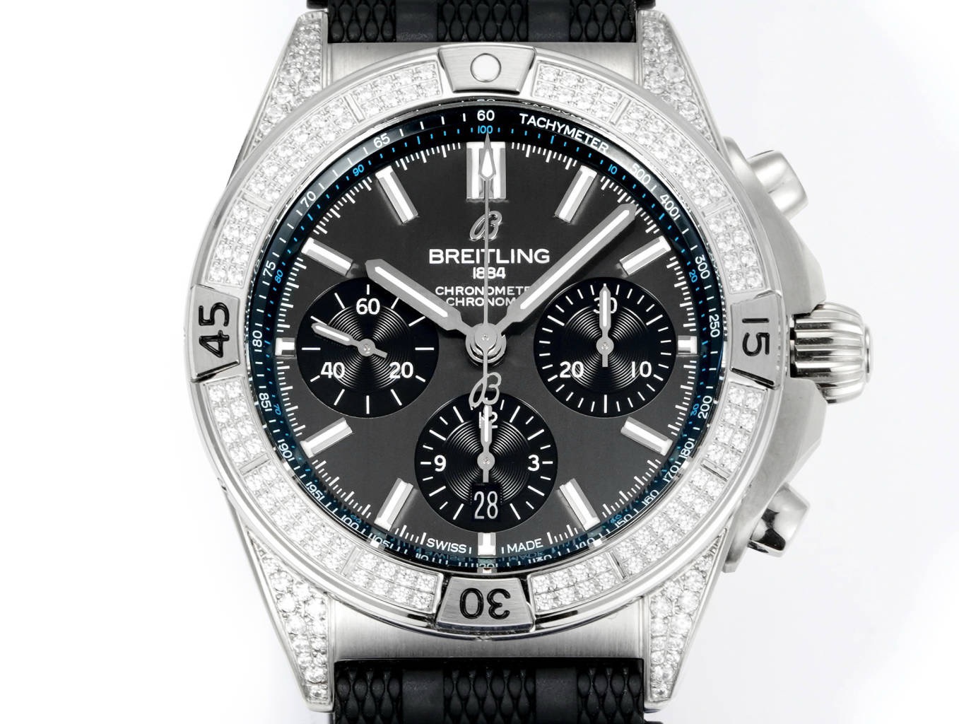 Breitling Chronomat Super Clone Watch | B01 Automatic Chronograph Movement, Diamond Bezel, 42mm