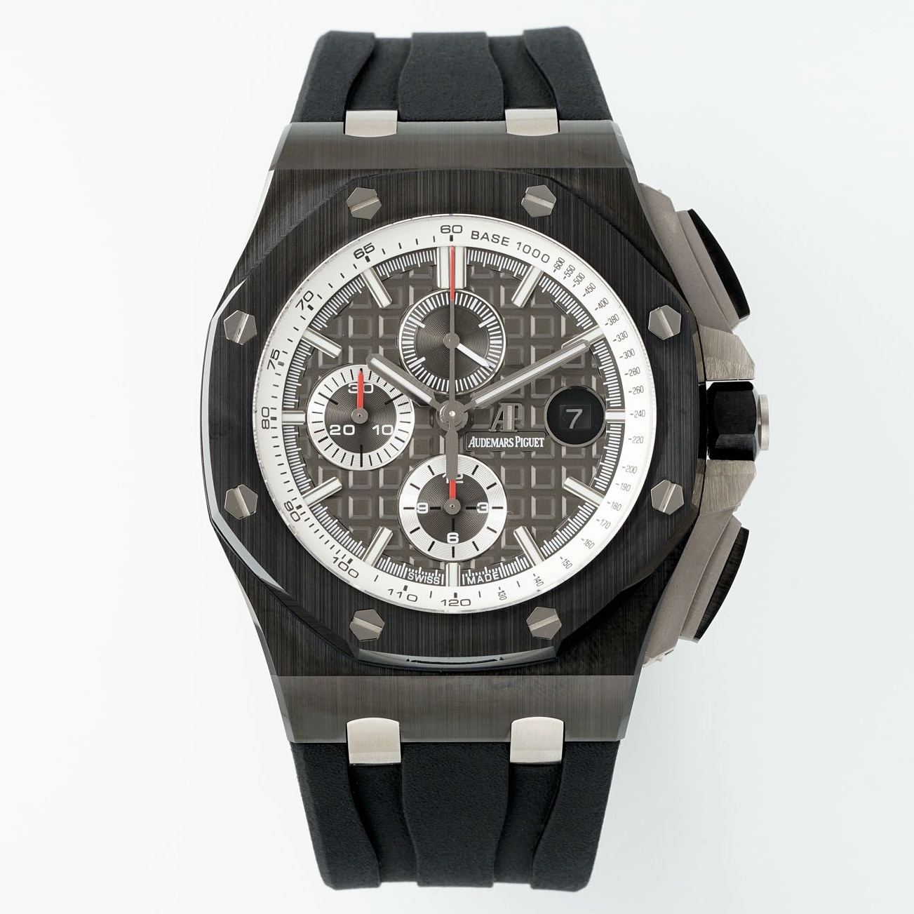 Audemars Piguet Ceramic Chronograph 44mm Sports Watch Rubber Strap
