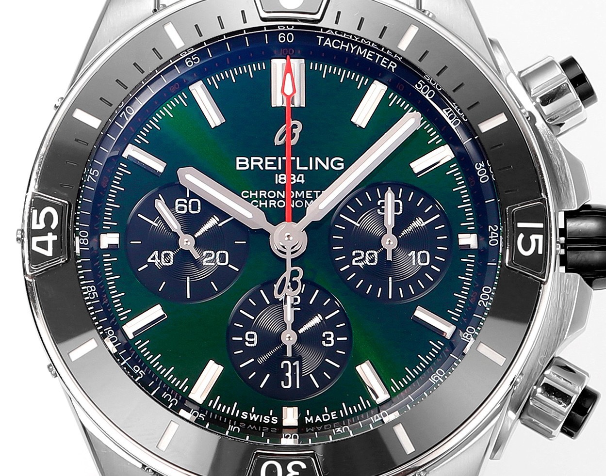 BREITLING Chronomat 44mm Automatic Chronograph Watch, BLS Factory Ceramic Bezel Timepiece