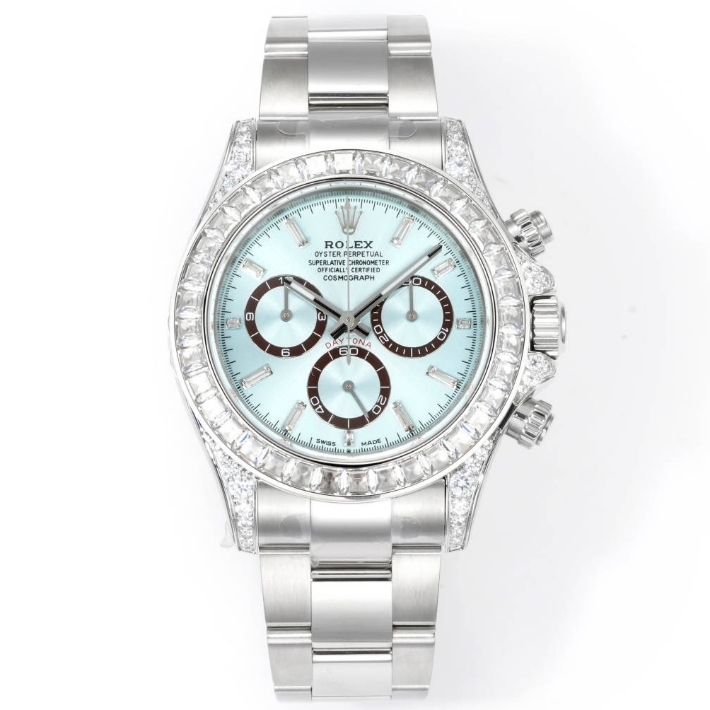 Rolex Cosmograph Daytona 40mm N+ Factory V2 Weighted Baguette Bezel Automatic Watch