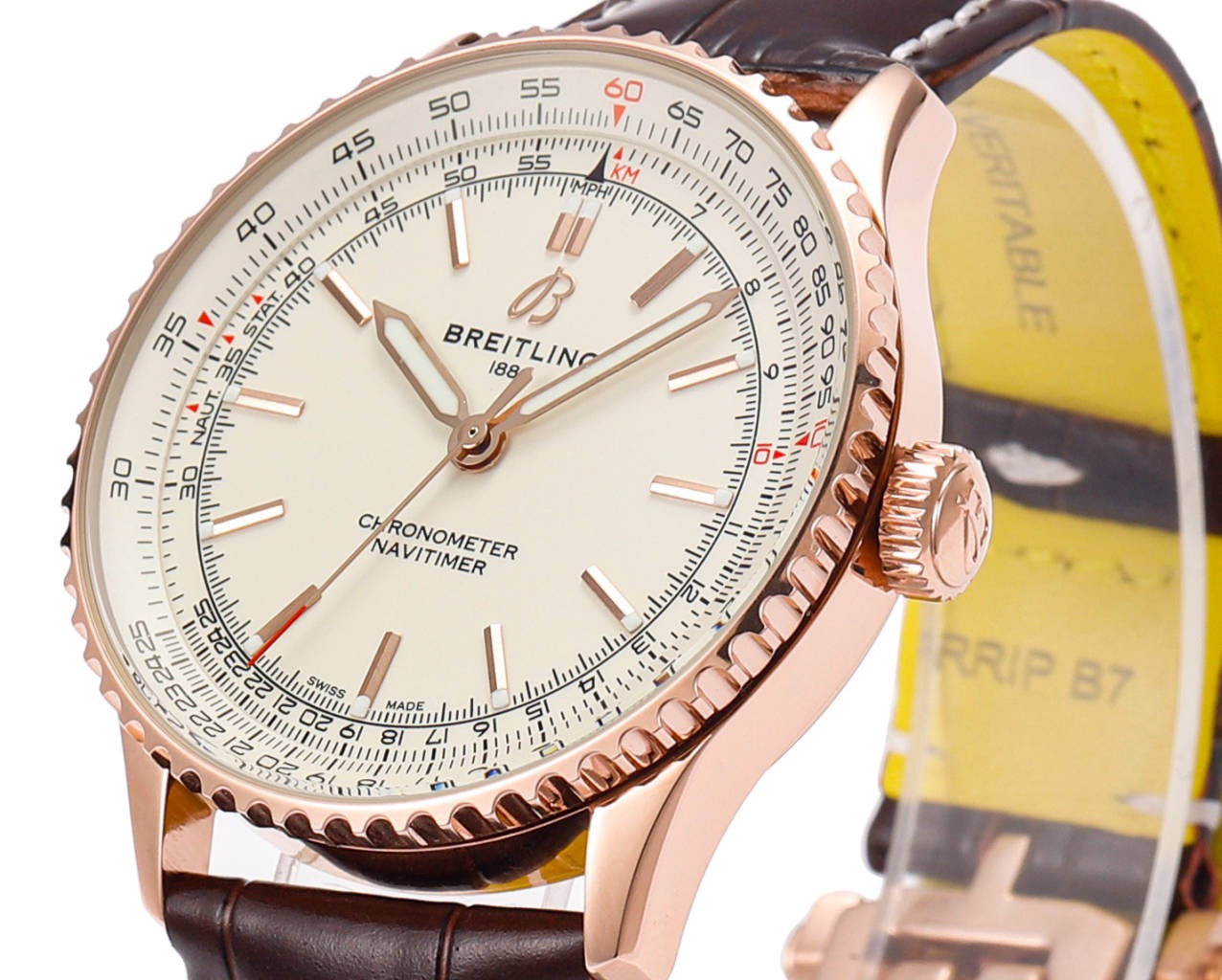 BREITLING Navitimer 1 Pilot Watch 41mm, TW Factory Seagull 2824 Automatic Leather Strap