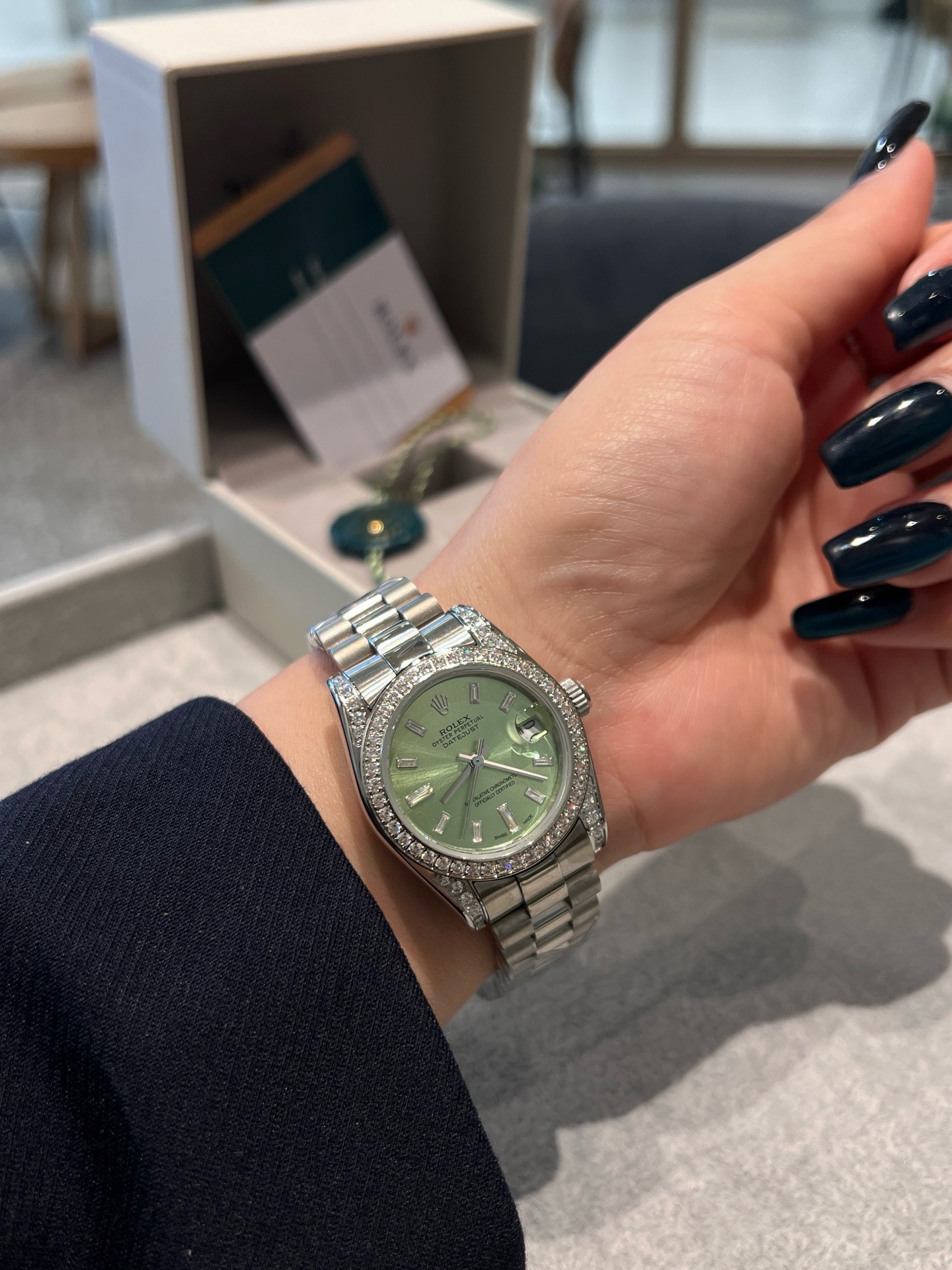Rolex Datejust 31mm Women Watch, Hand-set Crystals Solid Steel Band Luxury Dress Watch