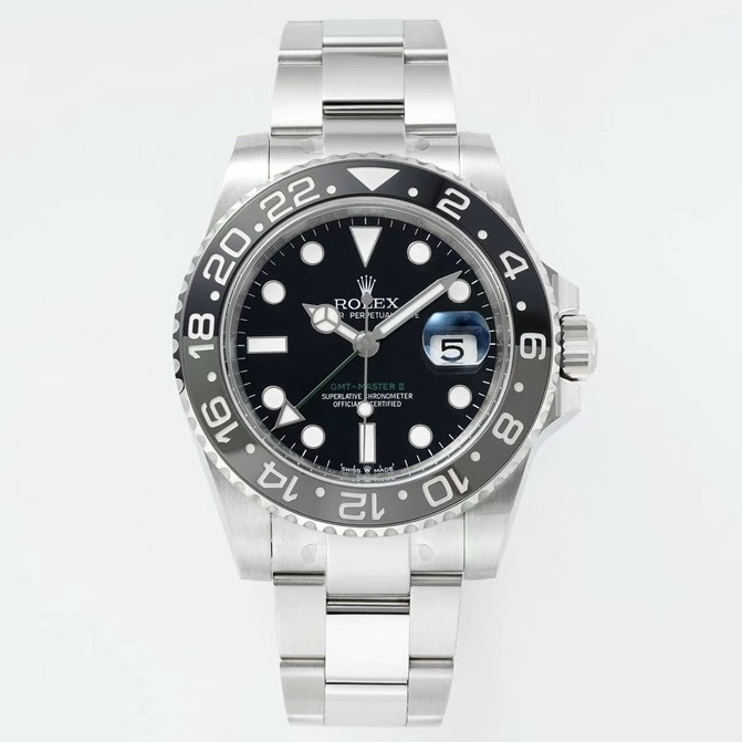 Rolex GMT Travel Watch 904L Steel Cal.3285 Movement