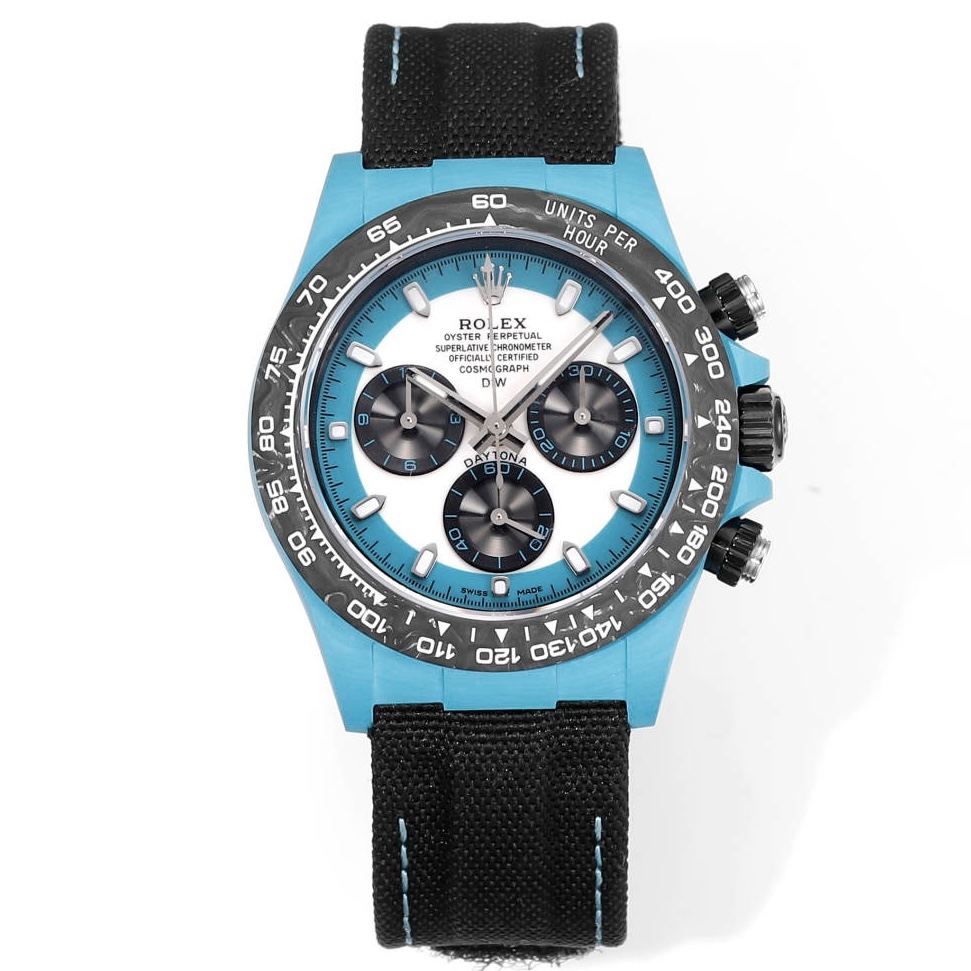 Rolex TW Factory Custom Carbon Fiber Daytona Watch 40mm 4801 Chronograph Movement Luminous Case & Buckle
