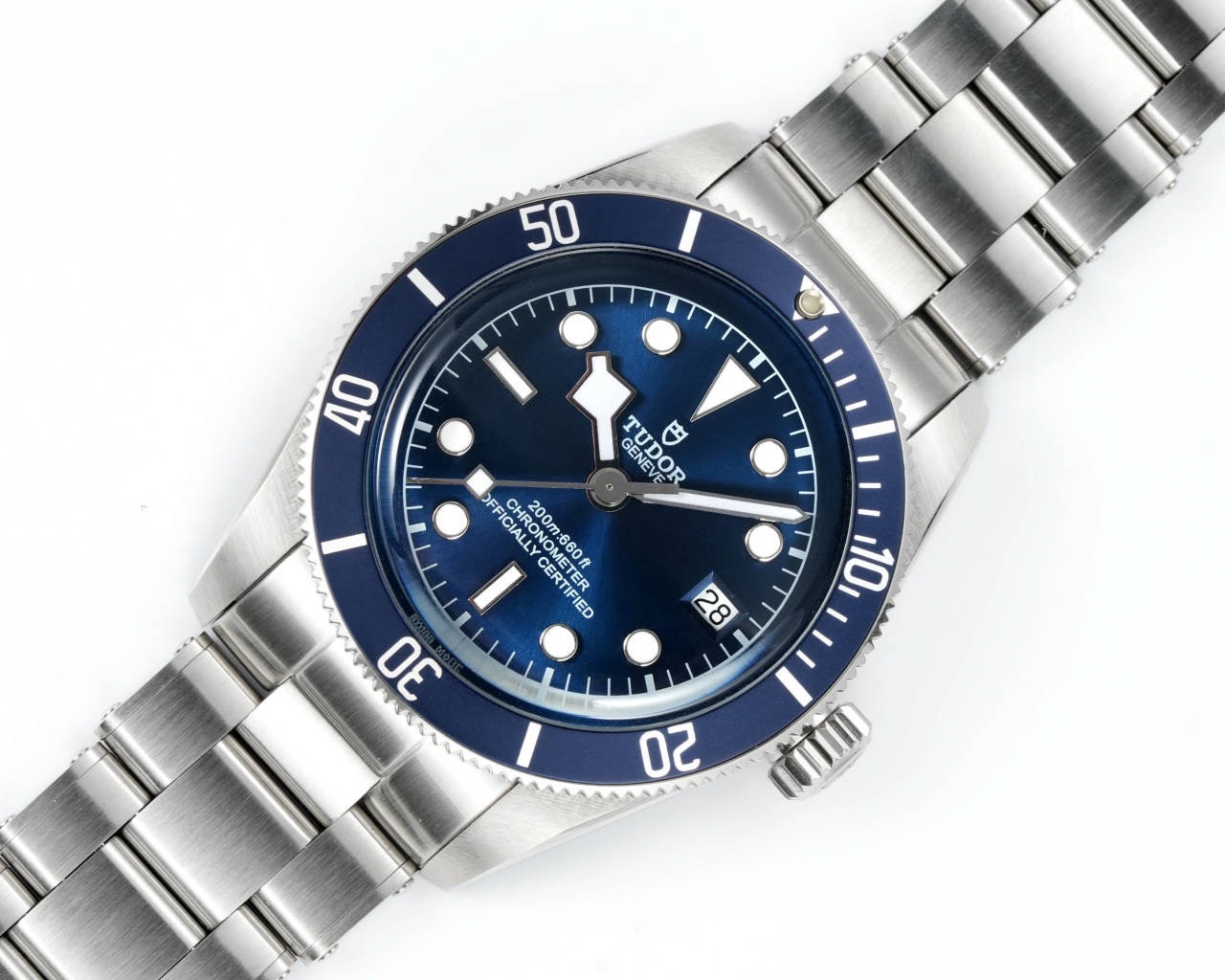 Tudor Black Bay GMT Automatic Diver Watch 41mm, Domed Sapphire Crystal, Rivet Stainless Steel Bracelet, Multiple Ceramic Bezel Color Options