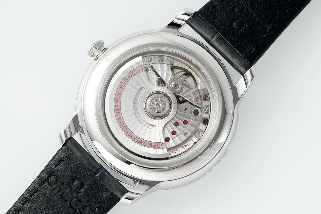 Omega De Ville Power‑Reserve Automatic Mechanical Watch, Genuine Calfskin Leather Strap
