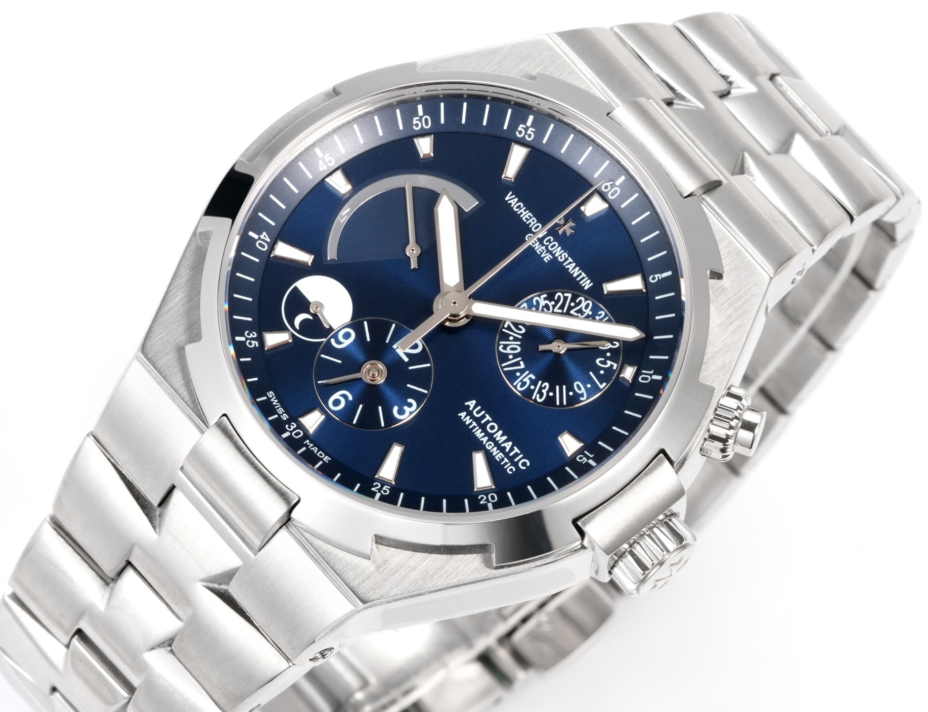 Vacheron Constantin Overseas RW4 Multifunctional Mechanical Watch, 42mm Stainless Steel Casual Business Gentleman Wristwatch