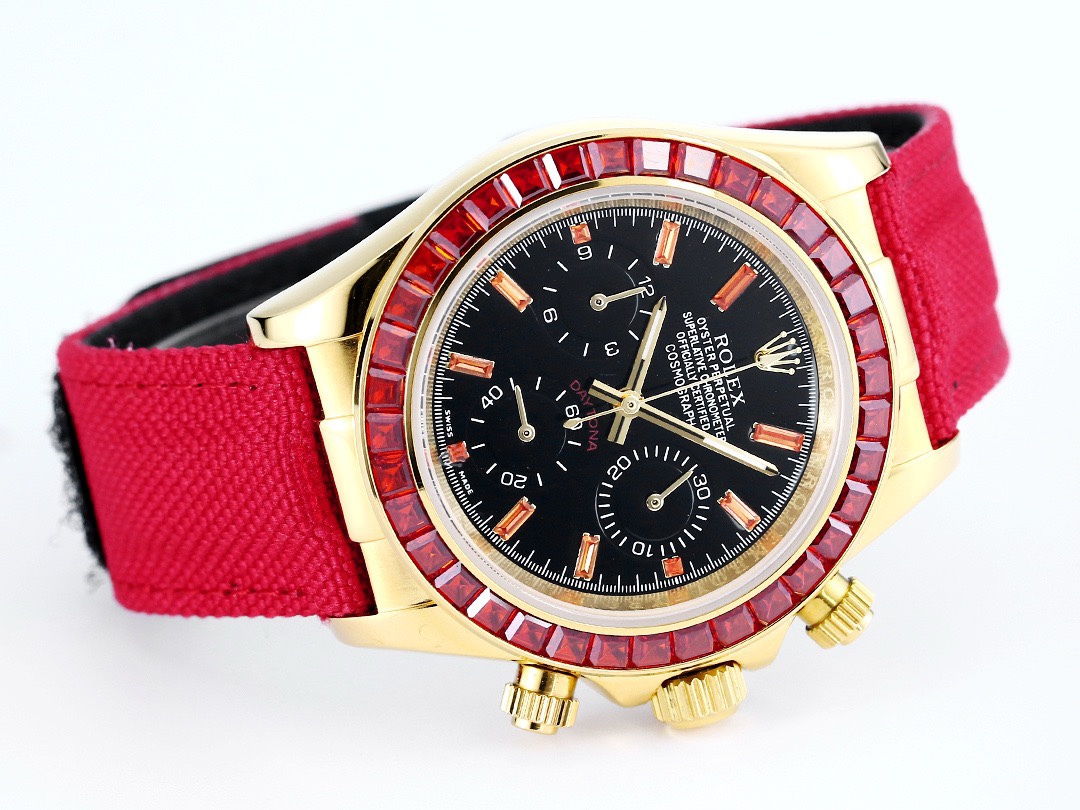 Rolex Cosmograph Daytona Super Clone Watch | Pumpkin Ruby Bezel, 43mm
