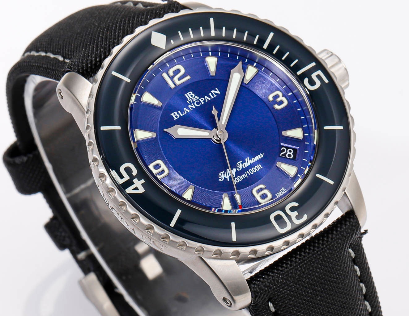 Blancpain Fifty Fathoms 45mm Automatic Diver Watch | Canvas Strap