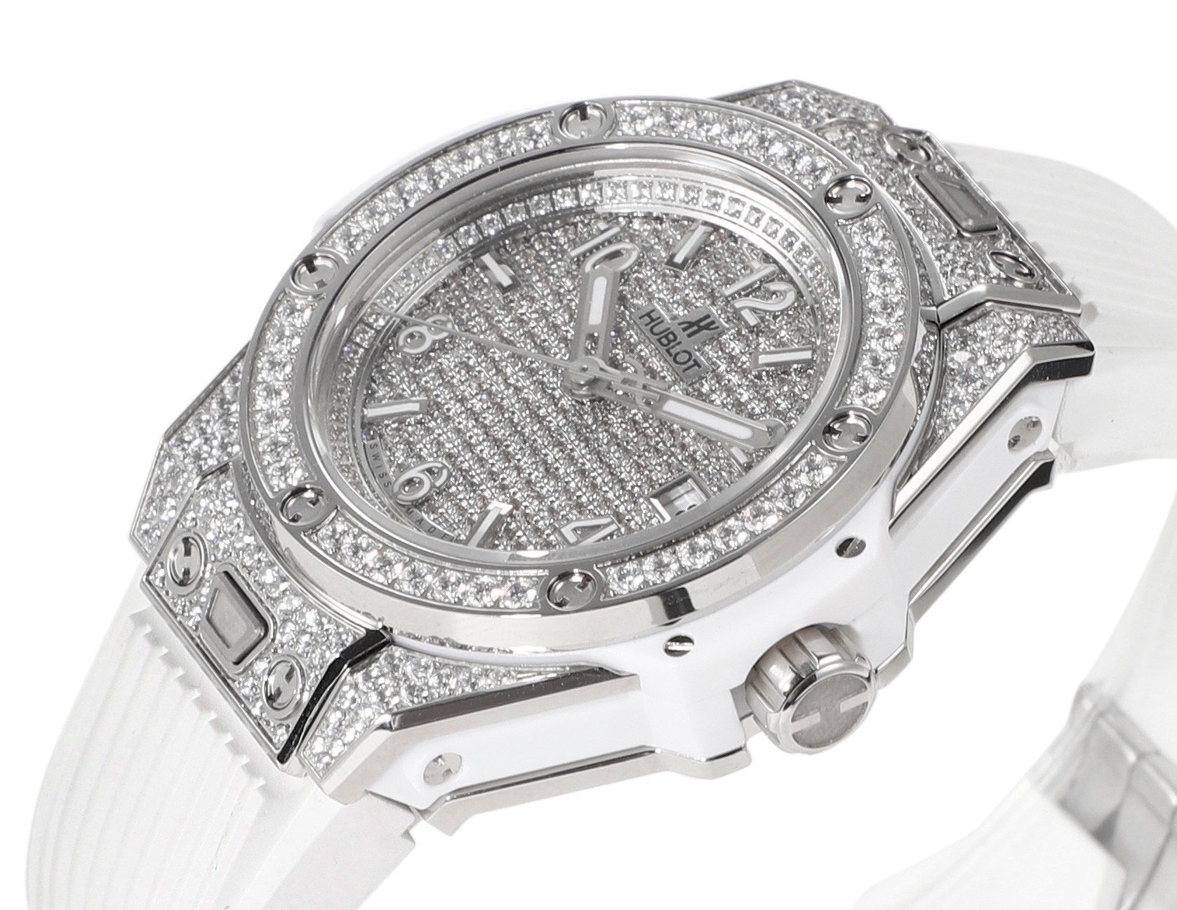 Hublot Big Bang One Click Full Paved Diamond 39mm Automatic Ladies Watch