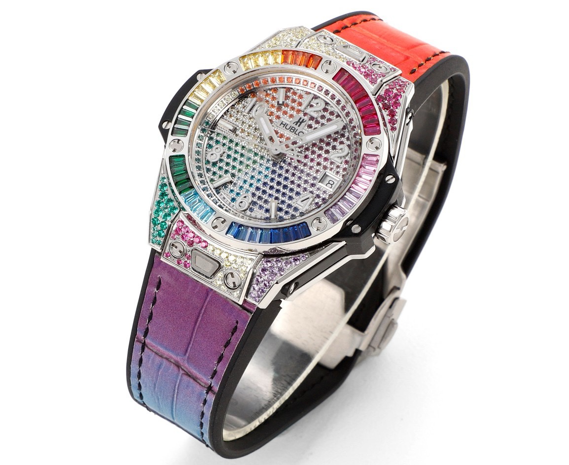 Hublot Big Bang One Click Rainbow Gemstone 39mm Automatic Ladies Watch