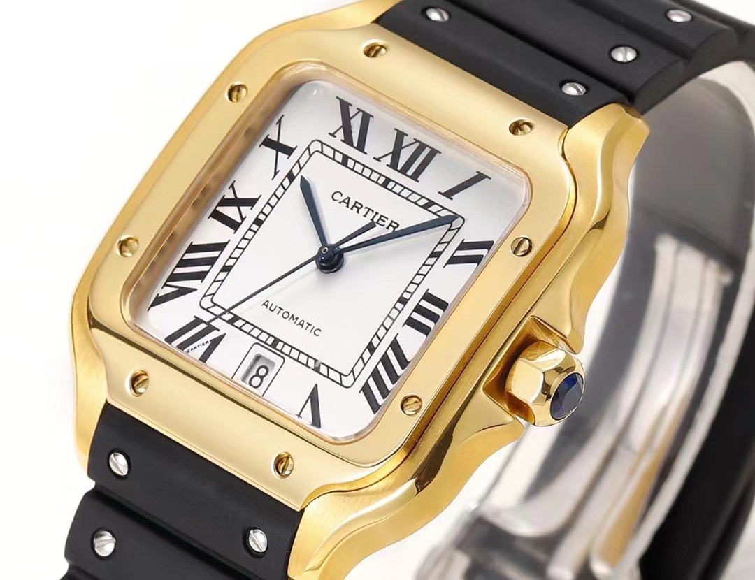 Cartier Santos Rubber Strap | THB Factory 39.8mm Automatic Watch