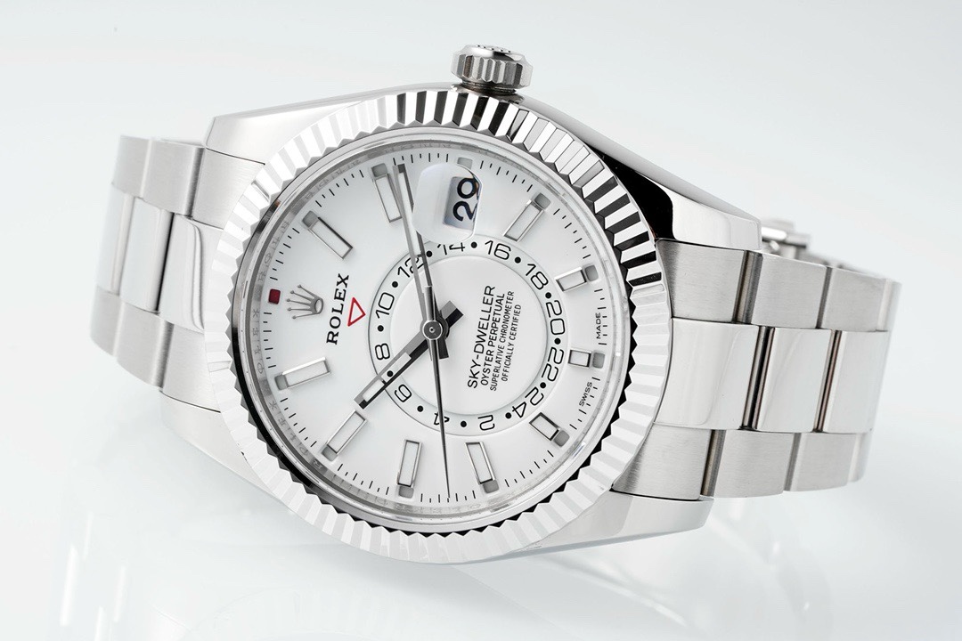 Rolex Sky‑Dweller Watch 42mm 904L Steel 9002 Automatic Movement Ring Command Bezel