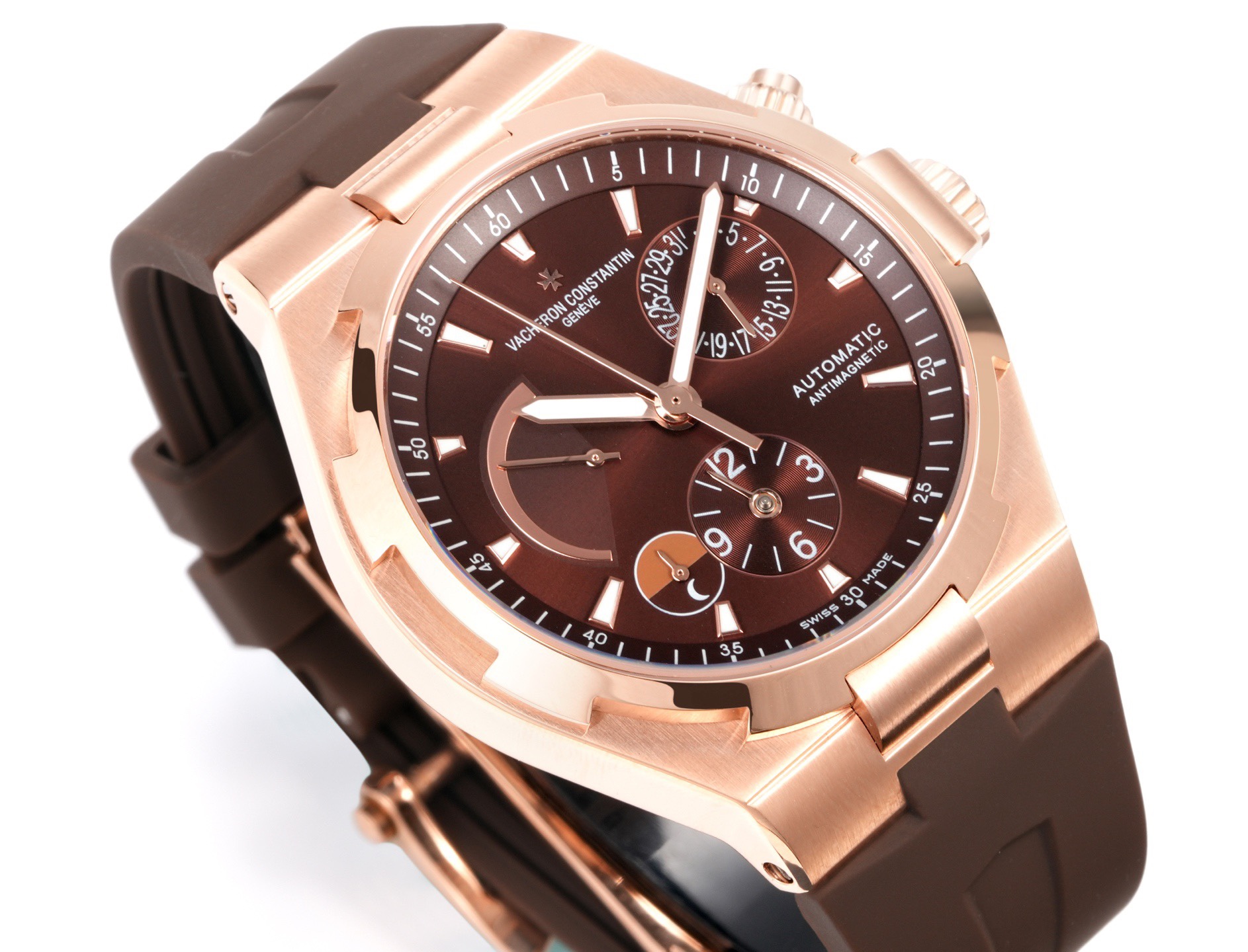Vacheron Constantin Overseas RW4 Multifunctional Mechanical Watch, 42mm Stainless Steel Casual Business Gentleman Wristwatch