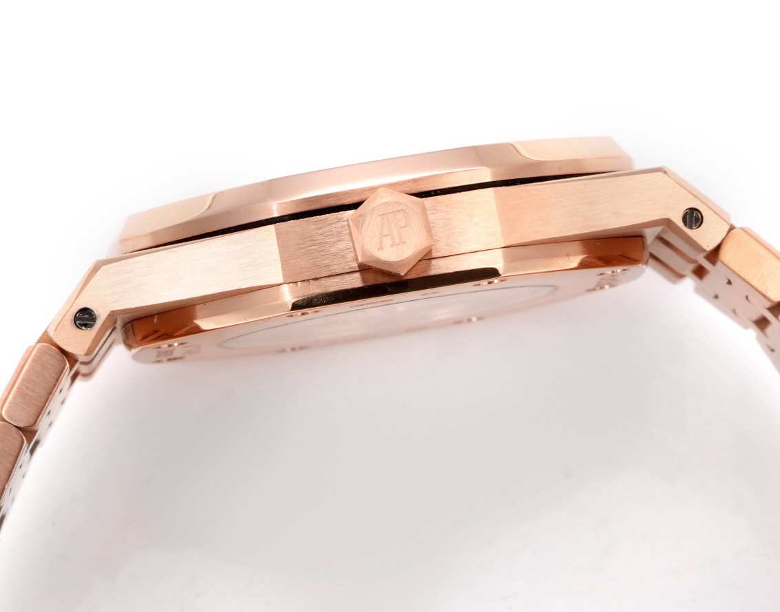 Audemars Piguet Royal Oak Skeleton Frosted Gold Rainbow Bezel AP2 Version