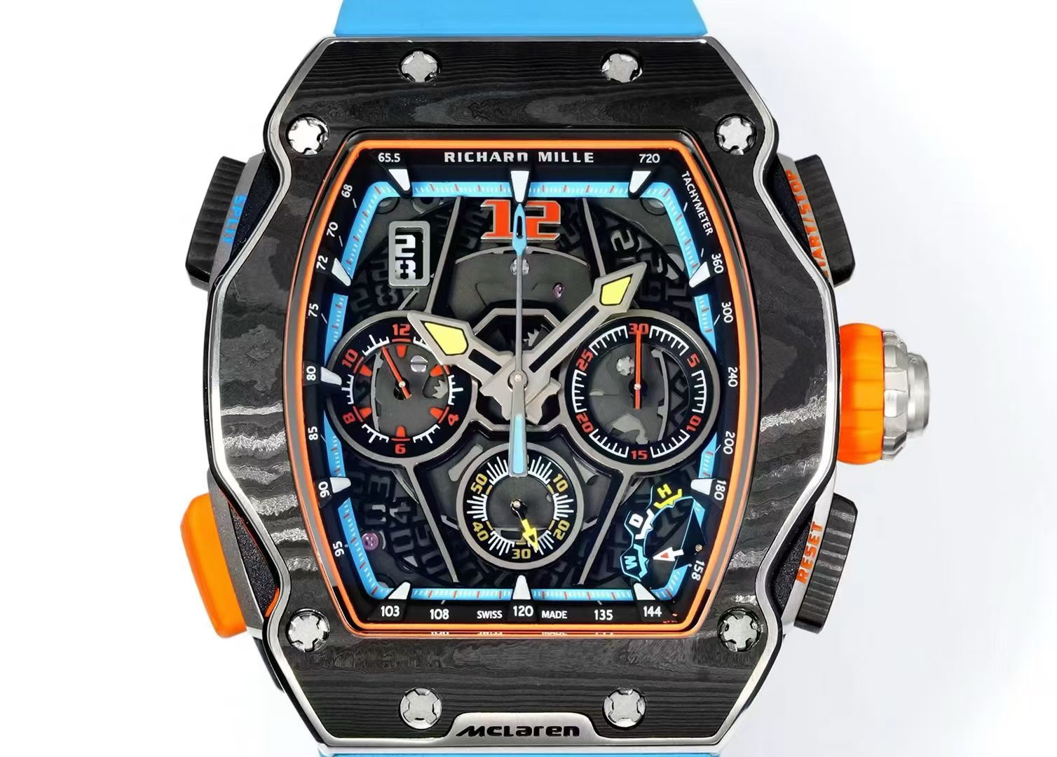 Richard Mille RM 65-01 McLaren W1 Automatic Chronograph Watch, Carbon TPT & Grade 5 Titanium Case