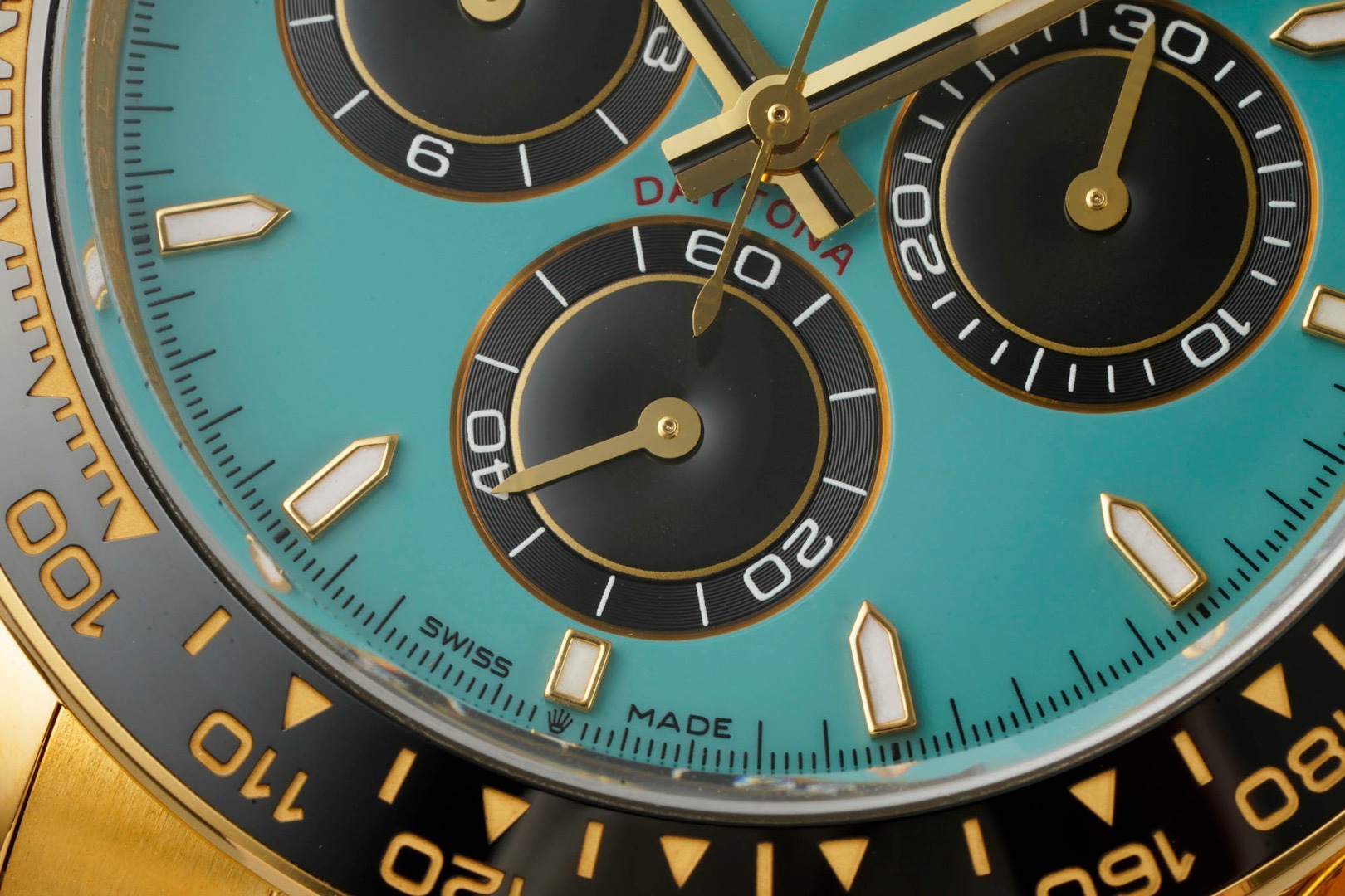 Rolex Cosmograph Daytona 40mm Rubber Strap Weighted 18K Gold‑Plated Cal.4131 Chronograph Movement