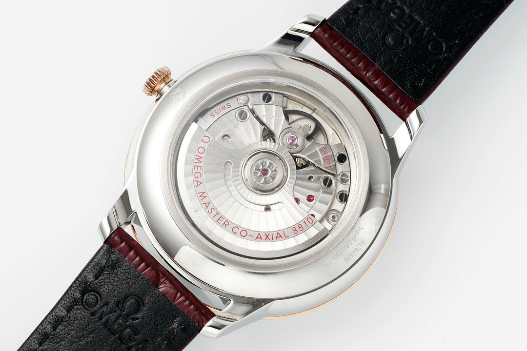 Omega De Ville Power‑Reserve Automatic Mechanical Watch, Genuine Calfskin Leather Strap