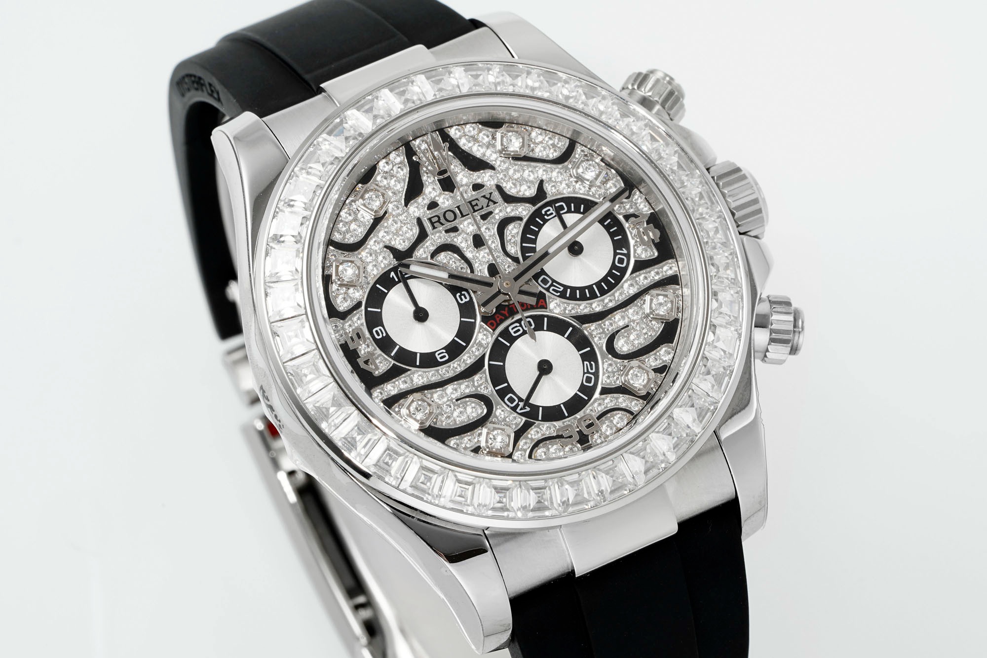 Rolex PPM Tiger Eye Moissanite Chronograph