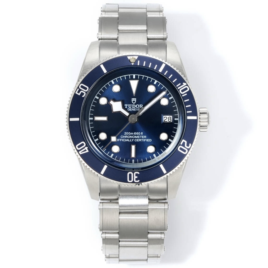 Tudor Black Bay GMT Automatic Diver Watch 41mm, Domed Sapphire Crystal, Rivet Stainless Steel Bracelet, Multiple Ceramic Bezel Color Options