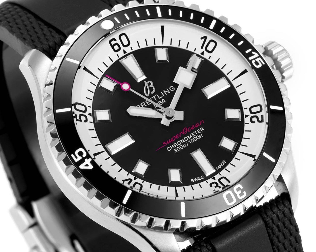BREITLING Superocean 42mm Dive Watch, GR Factory Version Luminous Dial Ceramic Bezel Rubber Strap Multiple Colors