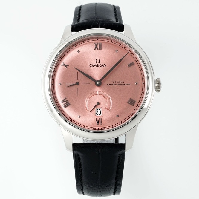 Omega De Ville Power‑Reserve Automatic Mechanical Watch, Genuine Calfskin Leather Strap
