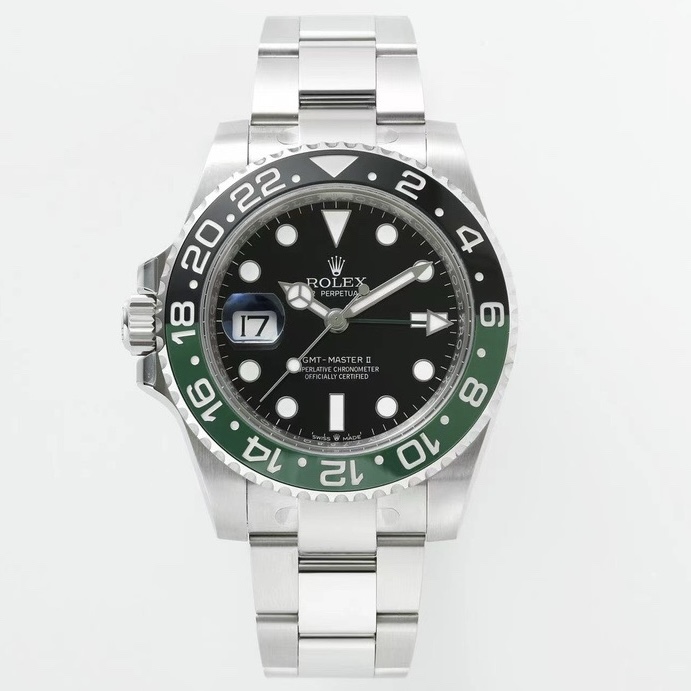 Rolex GMT Travel Watch 904L Steel Cal.3285 Movement